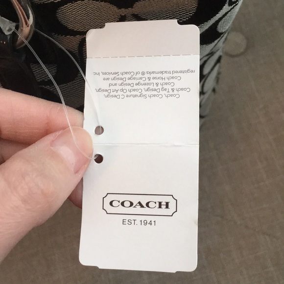 NWT Black & White Coach Purse - Picture 8 of 8